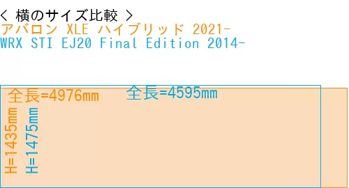 #アバロン XLE ハイブリッド 2021- + WRX STI EJ20 Final Edition 2014-
